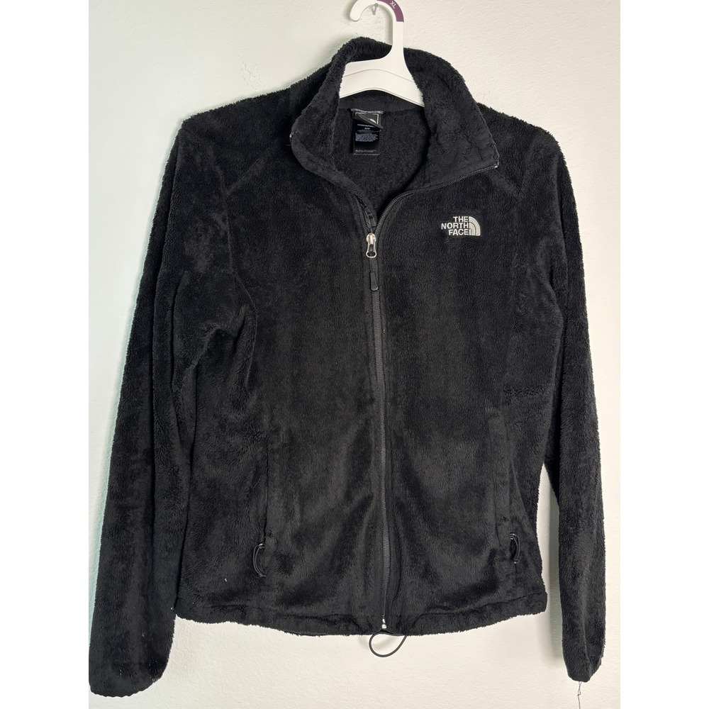 The North Face Osito Fleece Jacket Womens Small Black Full Zip High Pile Soft